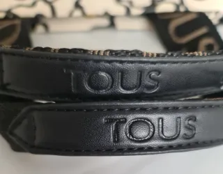 Bolso Tous Beige y Negro con neceser