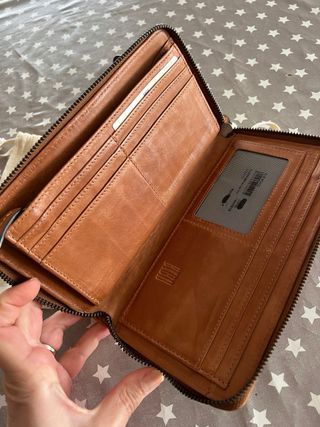 Cartera Biba Cuero Marrón Trenzado