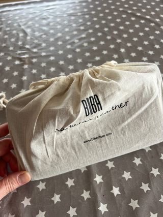 Cartera Biba Cuero Marrón Trenzado