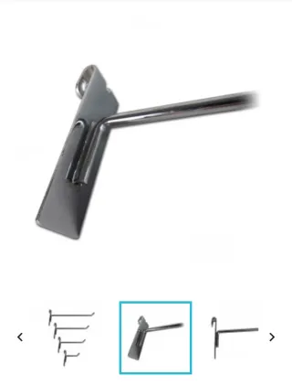 Ganchos metálicos para expositores