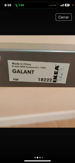 Escritorio con patas regulables (estructura)