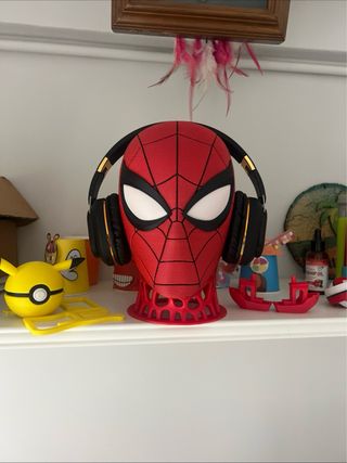 Soporte Cabeza Spiderman 3d+ Auriculares Bluetooth