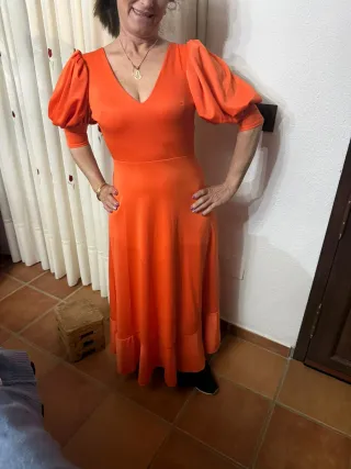 Traje de flamenca naranja