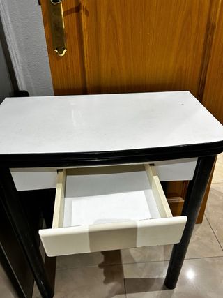 Mesa auxiliar plegable cocina blanca