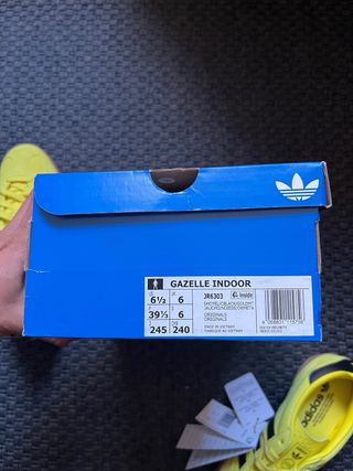 Adidas Gazelle Indoor Amarillo Negro Talla 39