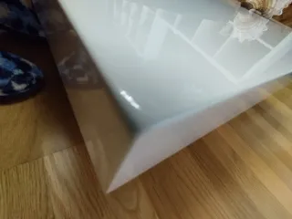 Mesa centro transformable madera negra y blanca