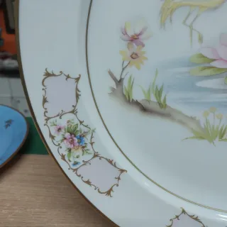 Piatto Porcellana Limoges Rossemble D'Ancen 28cm