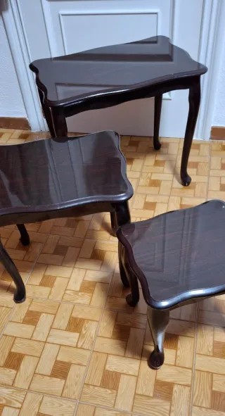 Conjunto 3 mesitas de salón madera* Mesas Nido *