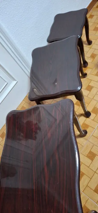 Conjunto 3 mesitas de salón madera* Mesas Nido *