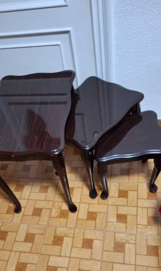 Conjunto 3 mesitas de salón madera* Mesas Nido *