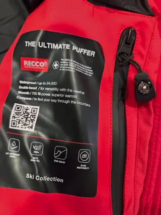 Chaqueta de esquí roja