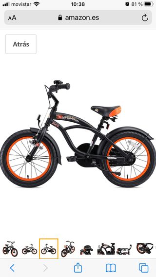 Bicicleta 16 Retro Negra