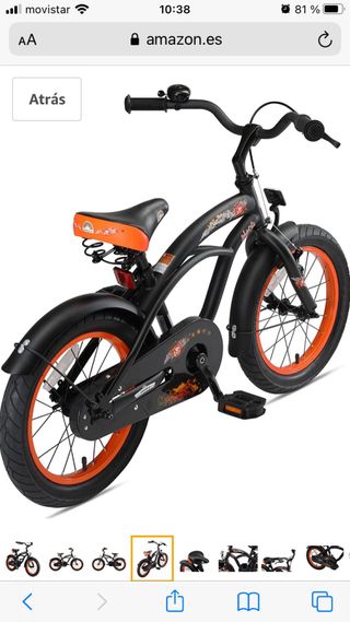 Bicicleta 16 Retro Negra