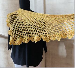 Sciarpina uncinetto giallo