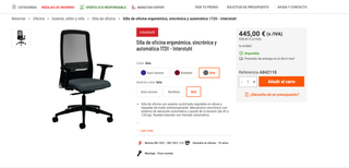 Silla giratoria Interstuhl negra