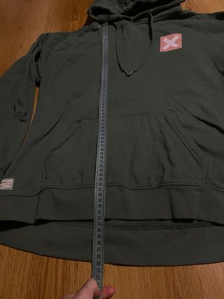 Sudadera Blue Banana verde con rosa