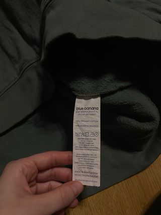 Sudadera Blue Banana verde con rosa