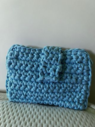 Bustina celeste fatta a mano