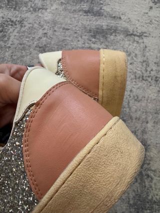 Sneakers Golden Goose Ballstar Glitter Rosa Argent