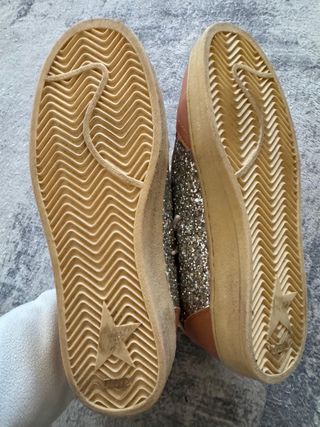 Sneakers Golden Goose Ballstar Glitter Rosa Argent