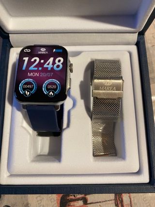 Reloj Marea Digital Azul y Plateado