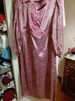 Vestido largo estampado paisley