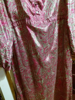 Vestido largo estampado paisley