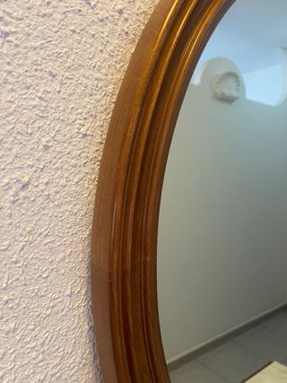 Espejo vintage madera ovalado