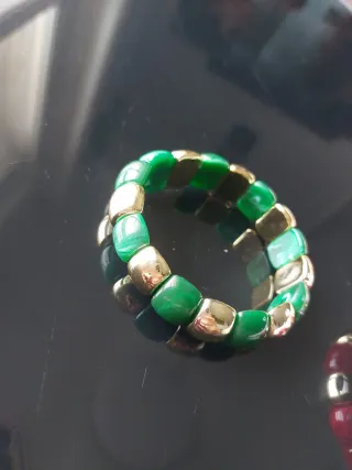 Pulseras Acero Dorado Elásticas