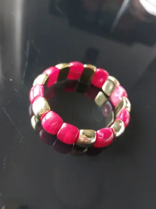 Pulseras Acero Dorado Elásticas