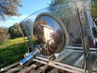 Lavabo de cristal y metal
