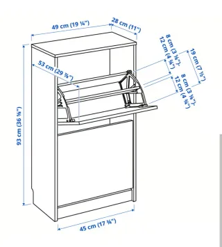 Zapatero de madera oscuro