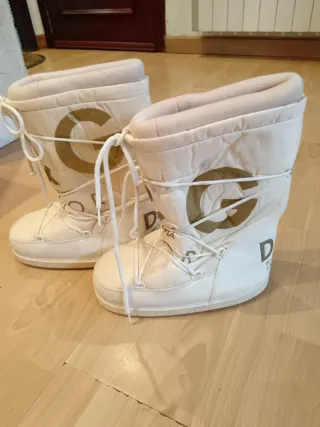 Botas D&G Junior Blancas y Doradas