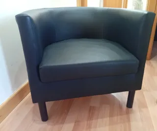 Butaca Negra Ikea Piel Sintética