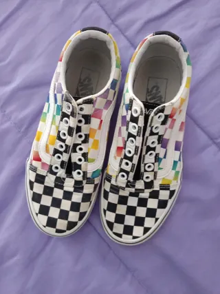 Zapatillas Vans Talla 37 Checkerboard Arcoíris