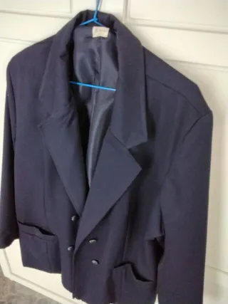 Americana Cruzada Azul Marino