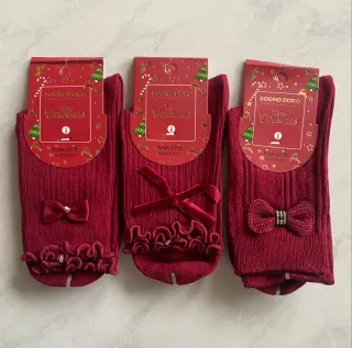 Calze rosse bambina tg 6-8 anni