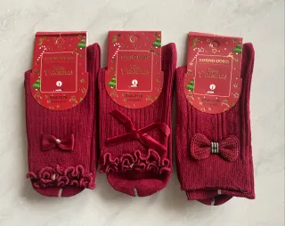 Calze rosse bambina tg 6-8 anni