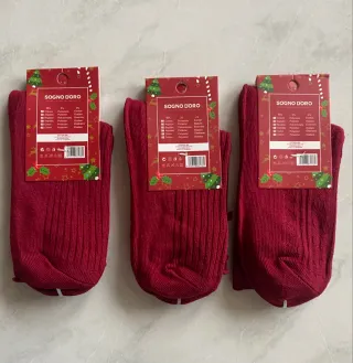 Calze rosse bambina tg 6-8 anni