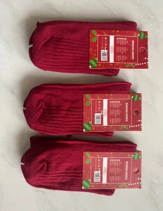 Calze rosse bambina tg 6-8 anni