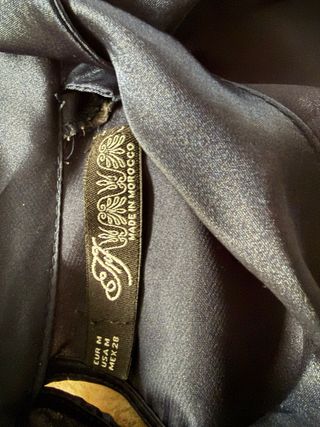 Camiseta manga corta azul eléctrico satinado