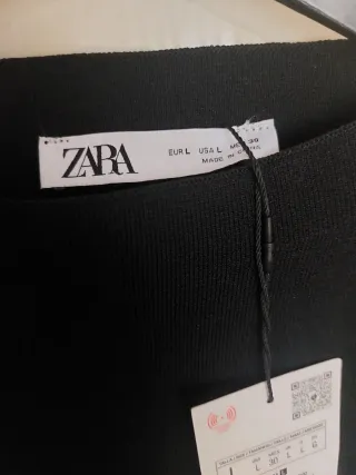 Top Zara Negro Talla L