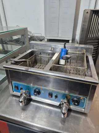 Freidora doble acero inoxidable