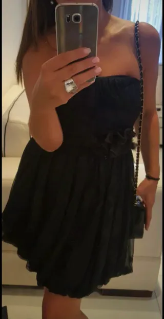 Abito Elisabetta Franchi Tulle Cintura Tg 42