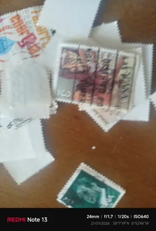 Lote de sellos postales antiguos