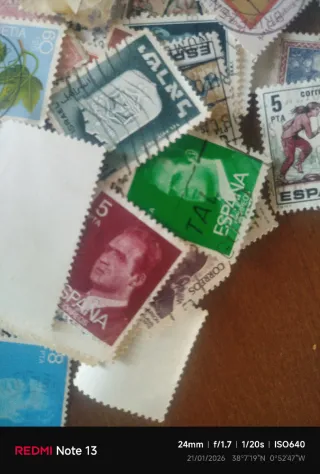 Lote de sellos postales antiguos