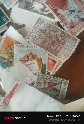 Lote de sellos postales antiguos