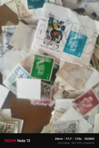 Lote de sellos postales antiguos