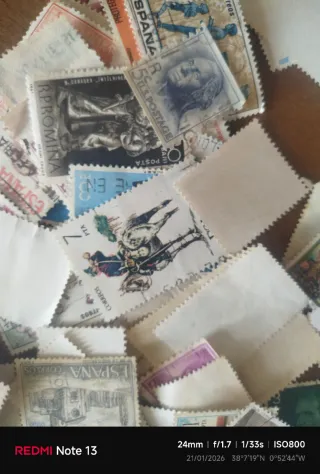 Lote de sellos postales antiguos