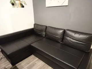 Sofá Cama Chaise Longue Negro